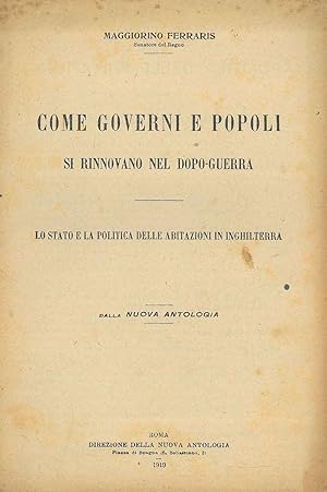 Come governi e popoli si rinnovano nel dopo-guerra. Lo stato e la politica delle abitazioni in In...