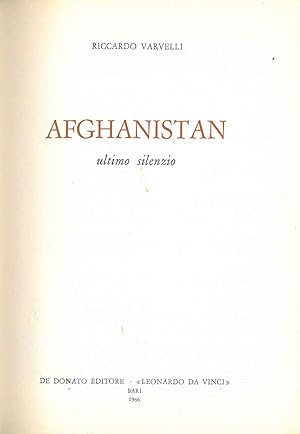 Seller image for Afghanistan. Ultimo silenzio for sale by Studio Bibliografico Orfeo (ALAI - ILAB)