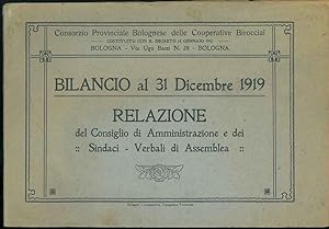Bilancio al 31 dicembre 1919. Relazione del consiglio di amministrazione e dei Sindaci - Verbali ...