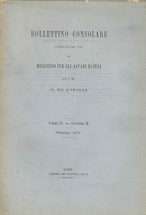 Bollettino consolare pubblicato per cura del Ministero per gli affari esteri