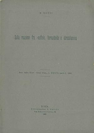 Sulla reazione fra betanaftolo, formaldeide e idrossilamina. Estratto