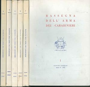 Rassegna dell'Arma dei Carabinieri. Anno X, 1962, annata completa