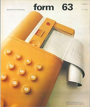 Form 63. Zeitschrift fur Gestaltung. III - 1973