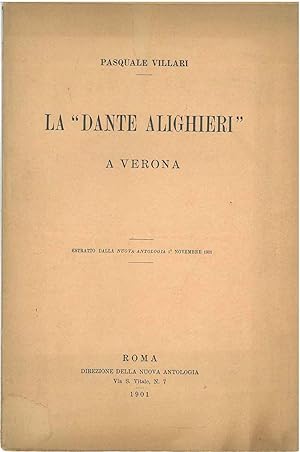 La "Dante Alighieri a Verona" Estratto dalla Nuova Antologia