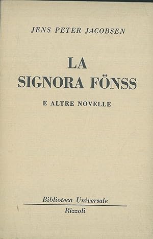 Bild des Verkufers fr La signora Fonss e altre novelle zum Verkauf von Studio Bibliografico Orfeo (ALAI - ILAB)