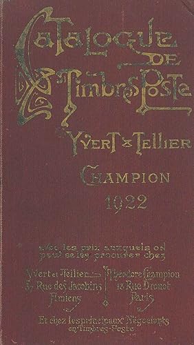 Catalogue prix-courant de timbres-poste. Vingt-sixième édition. 1922
