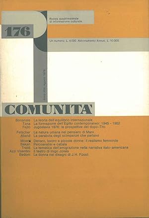 Comunità: rivista quadrimestrale di informazione culturale fondata da Adriano Olivetti. Anno XXX,...