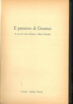 Immagine del venditore per Il pensiero si Gramsci venduto da Studio Bibliografico Orfeo (ALAI - ILAB)