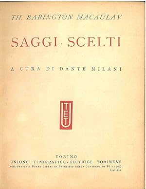 Saggi scelti A cura di D. Milani