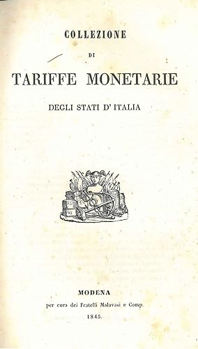 Collezione delle tariffe monetarie degli stati d'Italia
