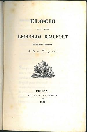 Elogio della contessa Leopolda Beaufort