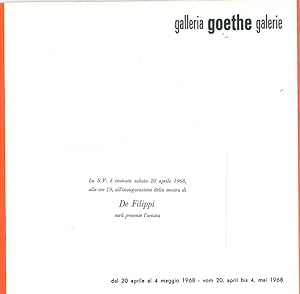 De Filippi alla Galleria Goethe di Bolzano. 1968