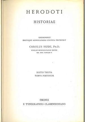 Historiae. Recognovit brevique adnotatione critica instruixit Carolus Hude. (Libri V-IX). Editio ...