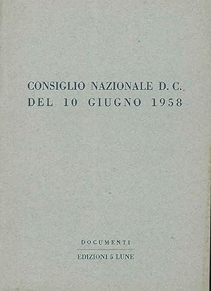 Consiglio nazionale DC del 10 giugno 1958