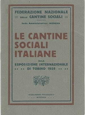 Le cantine sociali italiane alla esposizione internazionale di Torino 1928