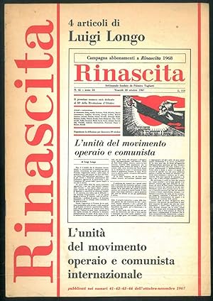 Bild des Verkäufers für L' unità del movimento operaio e comunista internazionale zum Verkauf von Studio Bibliografico Orfeo (ALAI - ILAB)