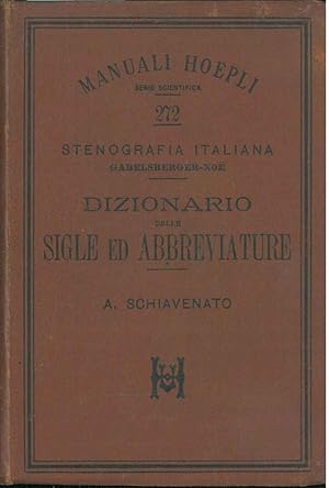 Dizionario delle sigle ed abbreviature