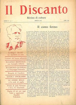 Il discanto: rivista mensile di cultura 1963 Consiglio di direzione: L. Conosciani F. De Poli A. ...