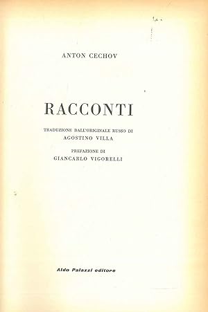 Racconti Traduzione di A. Villa Prefazione di G. Vigorelli
