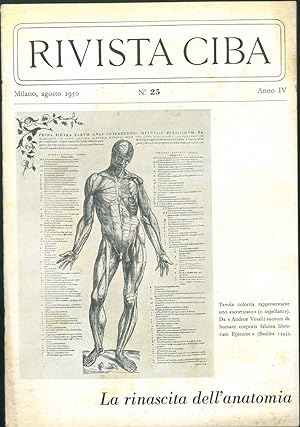 La rinascita dell'anatomia. Numero monografico della rivista Ciba. N.25, 1950