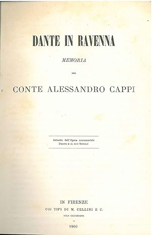 Dante in Ravenna. Estratto