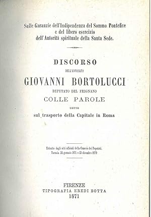 Discorso . deputato del Frignano colle parole dette sul trasporto della Capitale in Roma