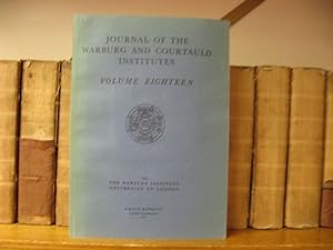 Seller image for Journal of the Warburg and Courtauld Institutes: Volume Eighteen: 1955 for sale by PsychoBabel & Skoob Books