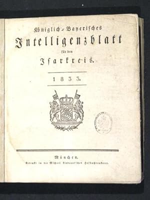 Königlich-Bayerisches Intelligenzblatt für den Isarkreis 1833