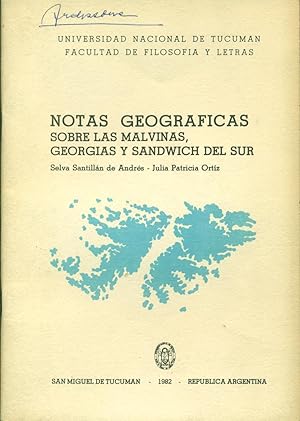 Imagen del vendedor de NOTAS GEOGRFICAS SOBRE LAS MALVINAS, GEORGIAS Y SANDWICH DEL SUR a la venta por Valentin Peremiansky