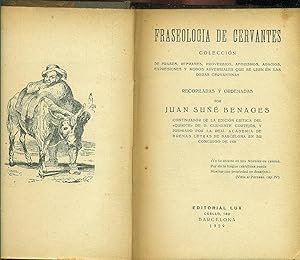 Seller image for FRASEOLOGA DE CERVANTES for sale by Valentin Peremiansky