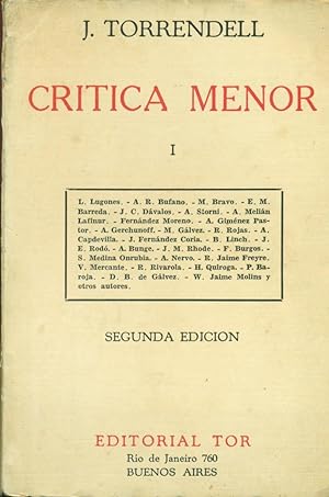 Seller image for CRTICA MENOR for sale by Valentin Peremiansky