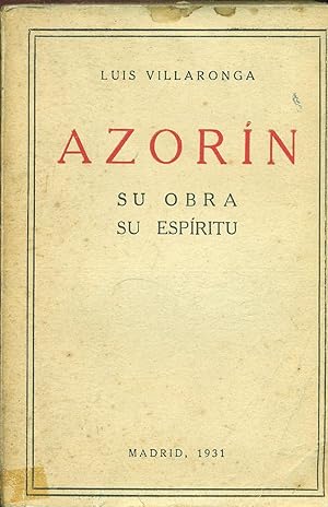 Imagen del vendedor de AZORN. SU OBRA, SU ESPRITU a la venta por Valentin Peremiansky