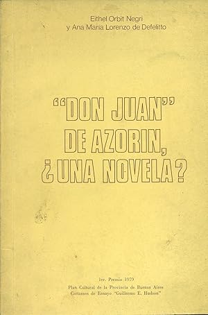Image du vendeur pour "DON JUAN" DE AZORN, UNA NOVELA? mis en vente par Valentin Peremiansky