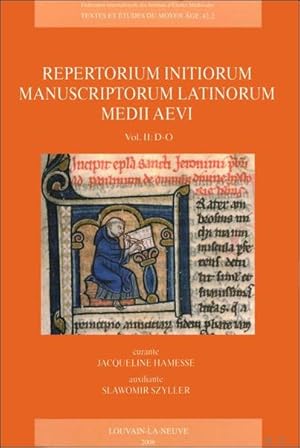 Immagine del venditore per Repertorium initiorum manuscriptorum latinorum medii aevi, Vol. III: P-Z venduto da BOOKSELLER  -  ERIK TONEN  BOOKS