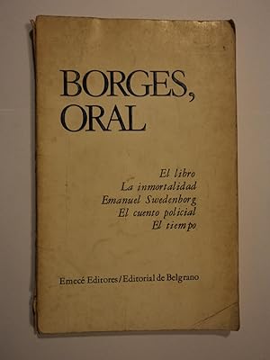 Imagen del vendedor de Borges, Oral a la venta por Eduardo Martnez Moreira