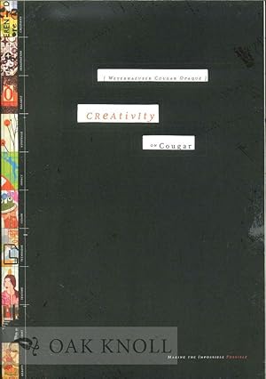 Seller image for CREATIVITY ON COUGAR: WHAT'S ALL THIS BUSINESS ABOUT CREATIVITY? for sale by Oak Knoll Books, ABAA, ILAB