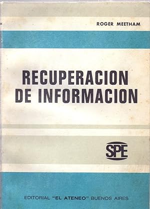 Seller image for RECUPERACION DE INFORMACION for sale by Libreria 7 Soles