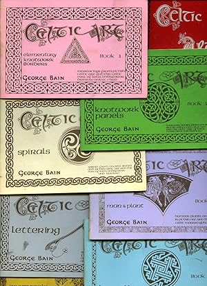 Image du vendeur pour Celtic Art in Seven Volumes: Elementary Knotwork Borders; Knotwork Panels; Spirals; Key Patterns; Lettering; Zoomorphics; Man & Plant [7 Volumes Complete] mis en vente par Little Stour Books PBFA Member