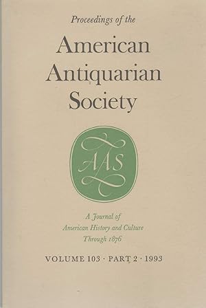 Seller image for THE DEFENSE OF INDIAN LAND RIGHTS William Bollan and the Mohegan Case in 1743--In American Antiquarian Society Vol. 103 Part 2 1993 for sale by The Avocado Pit