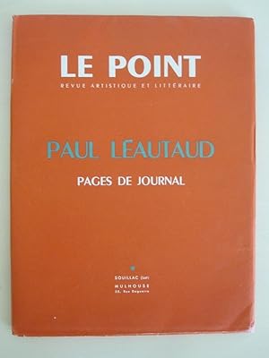 Le Point Revue Artistique et Littéraire - Paul Léautaud Pages de Journal / XLIV Avril 1953
