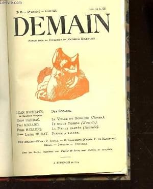 Imagen del vendedor de DEMAIN - N13 - AVRIL 1925 / DES COPAINS - LE VISAGE DU BONHEUR - LE BRULE MOSCOU - LA PIERRE HANTEE - PANIER A SALADE - a la venta por Le-Livre