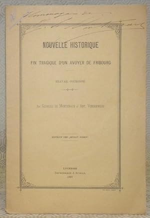 Seller image for Nouvelle historique. Fin tragique d'un avoyer de Fribourg. Extrait des "Monat-Rosen". for sale by Bouquinerie du Varis