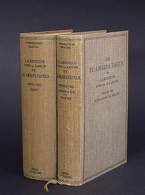 Imagen del vendedor de Die El-Amarna-Tafeln. Mit Einleitung und Erluterungen. I. Die Texte; II. Anmerkungen und Register. [TWO VOLUMES]. a la venta por Librarium of The Hague