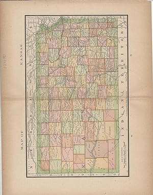 Seller image for MAP: "Map of Kansas".from The New Family Atlas of the World for sale by Dorley House Books, Inc.