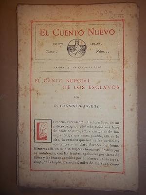 Imagen del vendedor de EL CANTO NUPCIAL DE LOS ESCLAVOS. a la venta por Carmichael Alonso Libros