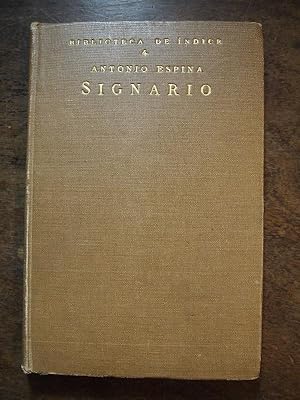 Imagen del vendedor de SIGNARIO. (Versos.) a la venta por Carmichael Alonso Libros