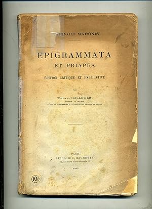 Imagen del vendedor de EPIGRAMMATA ET PRIAPEA . EDITION CRITIQUE ET EXPLICATIVE a la venta por Librairie CLERC