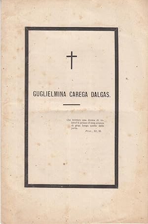 Seller image for GUGLIELMINA CAREGA DALGAS for sale by Arca dei libri di Lorenzo Casi