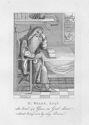 Welby, H. - Eccentric Who Lived 40 Years in Grub St. Without Being Seen - an Antique Portrait
