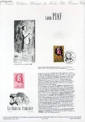 DOCUMENT PHILATELIQUE OFFICIEL N°24-90 - EDITH PIAF (N°2652 YVERT ET TELLIER)